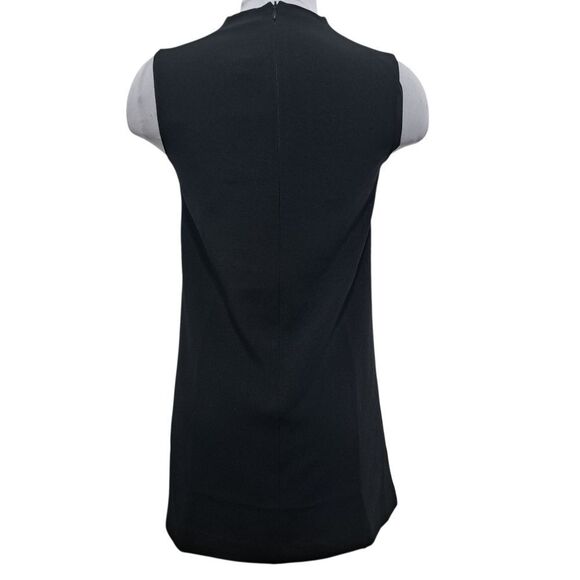 Saturday Club V Neck Feminine Colorblock Shift Mini Dress Cream & Black XXS NWT - Picture 4 of 14